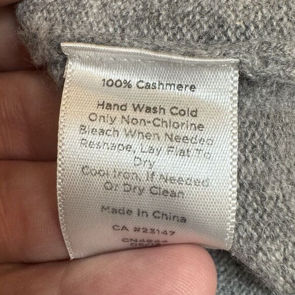 Talbots Pure Cashmere Crew Neck Sweater Womens XS Gray Pullover Quiet Luxury - Picture 4 of 4